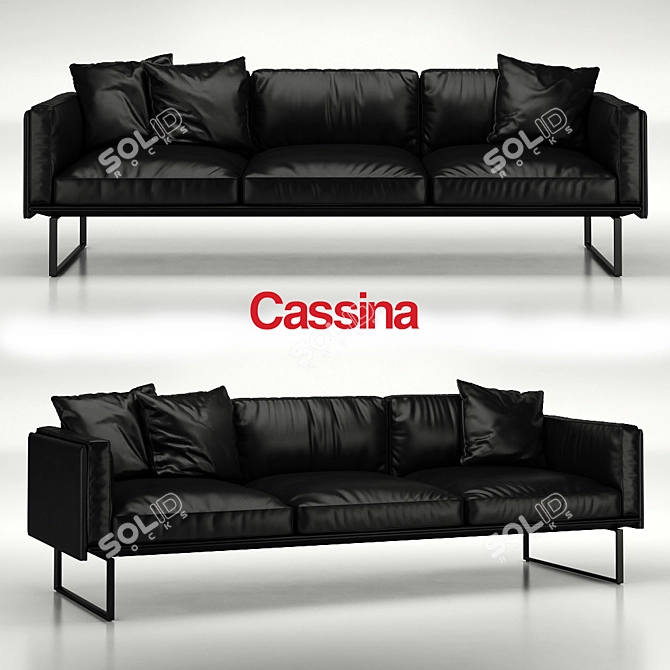 Elegant Otto Sofa by Cassina 3D model image 3