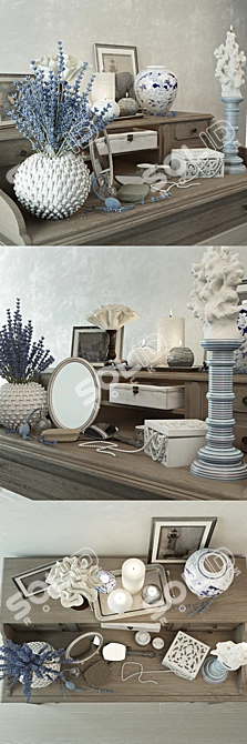 Zara Home Decor Set 3D model image 1