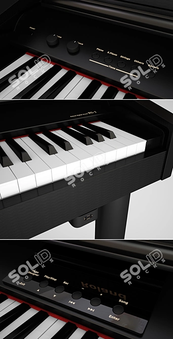 Compact Roland RG-1F Digital Piano 3D model image 2