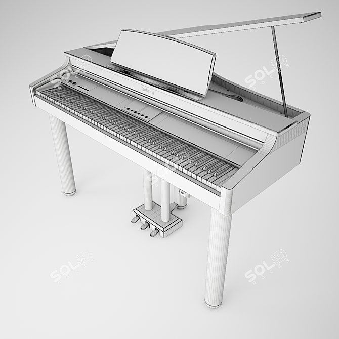 Compact Roland RG-1F Digital Piano 3D model image 3