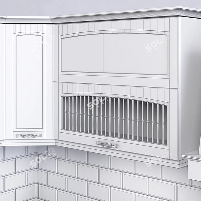 Elegant Amalfi Kitchen Set 3D model image 3