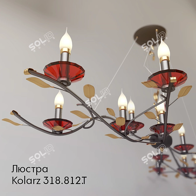 Elegant KOLARZ Tintoretto Lamp Set 3D model image 2