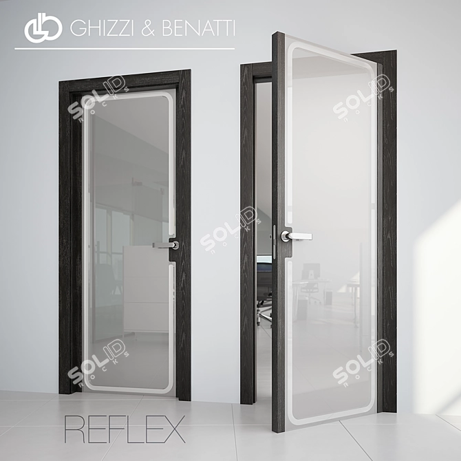 Reflex Doors by GHIZZI & BENATTI | Stylish Hinged & Sliding Doors 3D model image 2