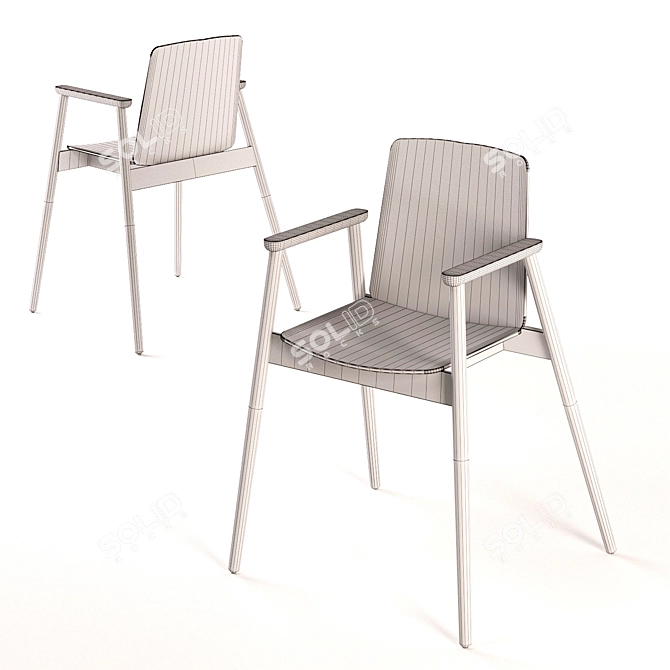 Paged B-4390 Chair: Polish Design Excellence 3D model image 2