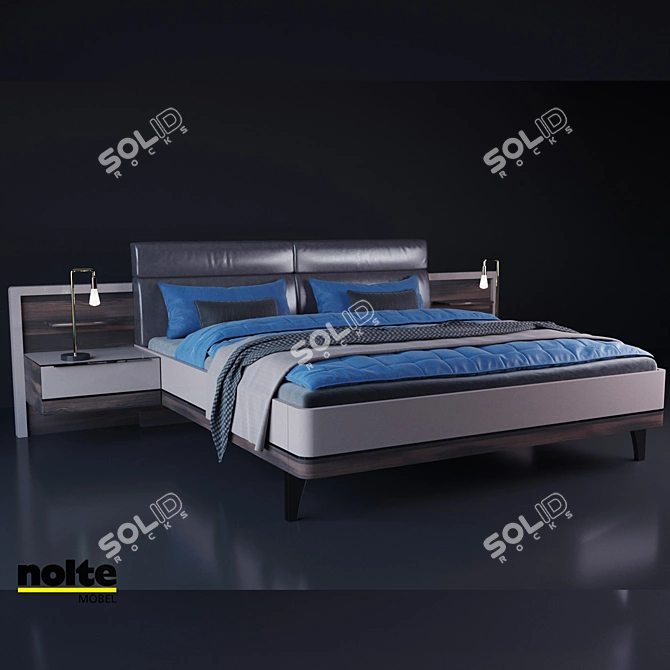 Nolte Mobel Bed: Modern Elegance for Your Bedroom 3D model image 1