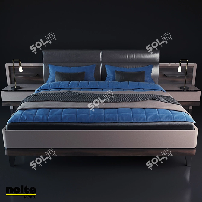 Nolte Mobel Bed: Modern Elegance for Your Bedroom 3D model image 2