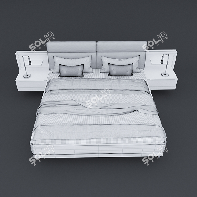 Nolte Mobel Bed: Modern Elegance for Your Bedroom 3D model image 3