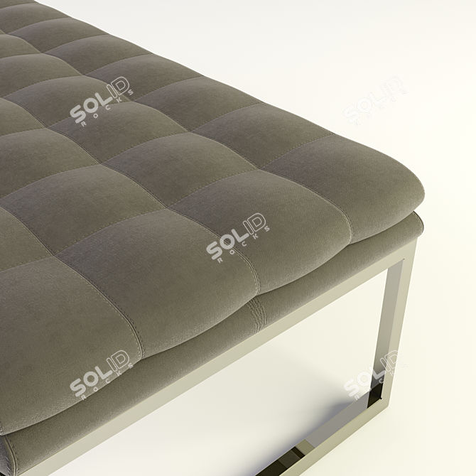 Sleek Low Poly Bench 3D model image 2