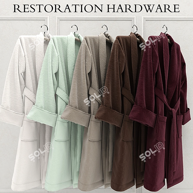 Luxury Plush Robes for Holiday 3D model image 1