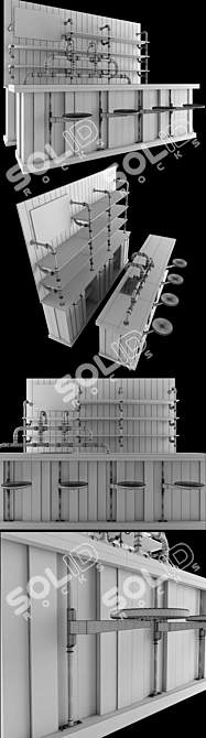 Sleek Bar Counter: Maximize Style 3D model image 3