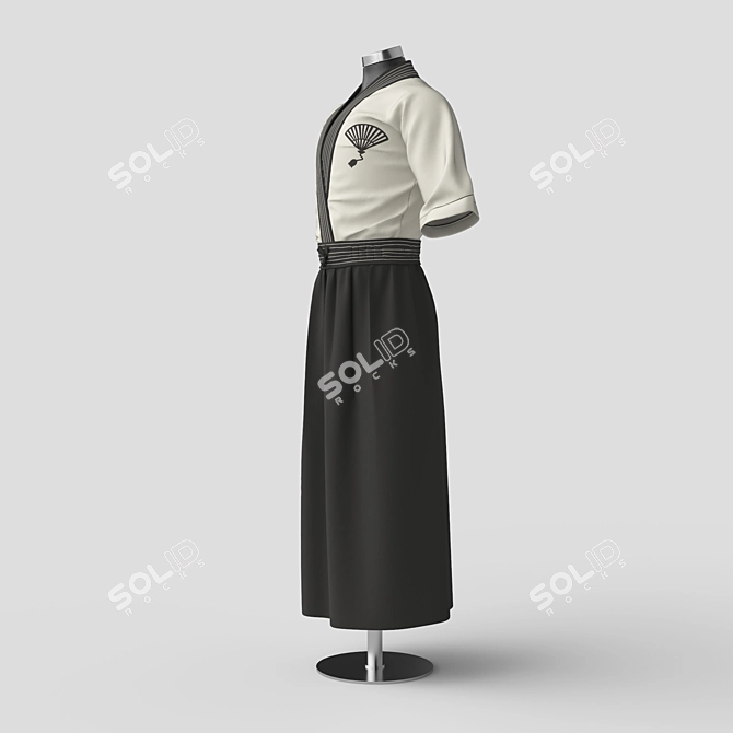 Stylish Kimono: Perfect Decor Piece 3D model image 2