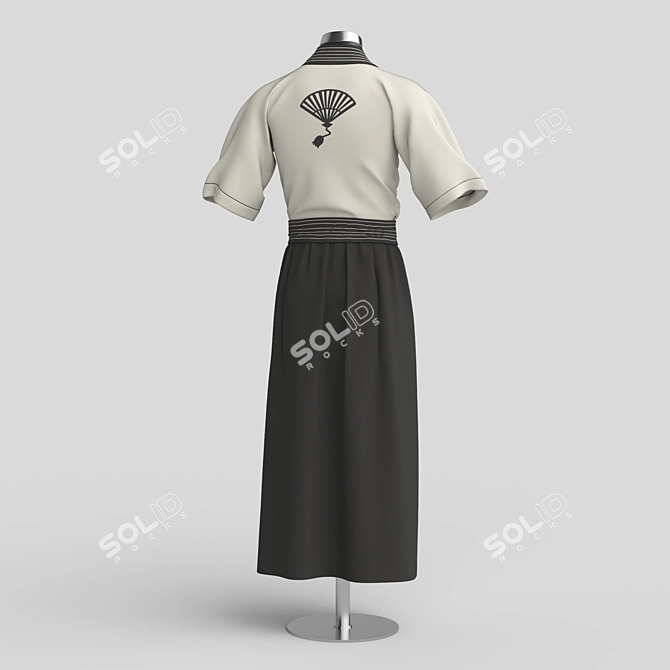 Stylish Kimono: Perfect Decor Piece 3D model image 3