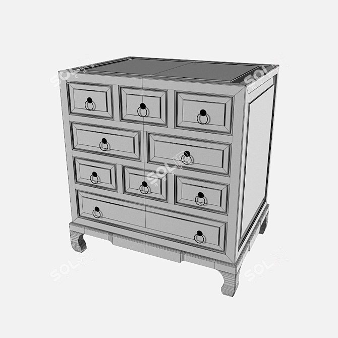 Yao-hsiang Chest - Elegant Storage Solution 3D model image 3