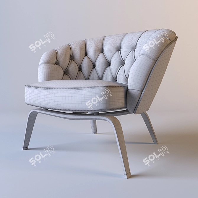 Elegant Minotti Winston Armchair 3D model image 3