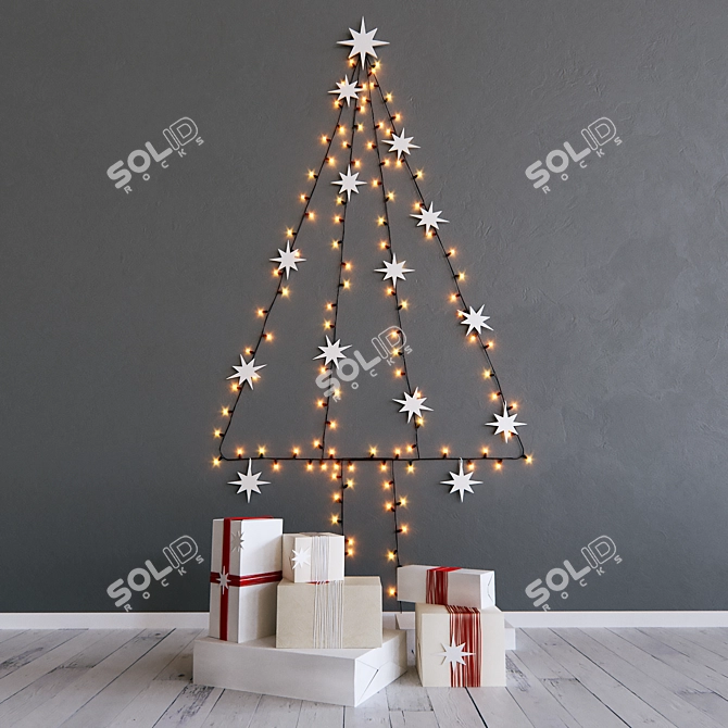 Festive Holiday Decoration Set 3D model image 1