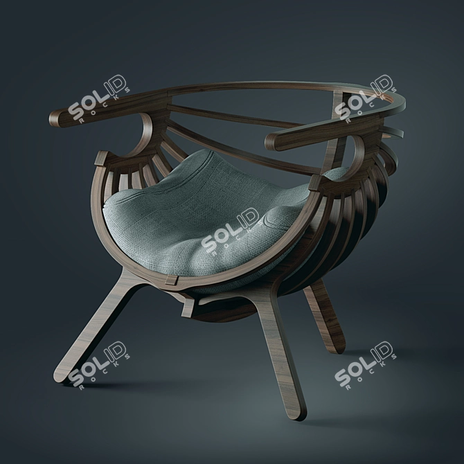 Stylish Branca Chair 3D model image 1