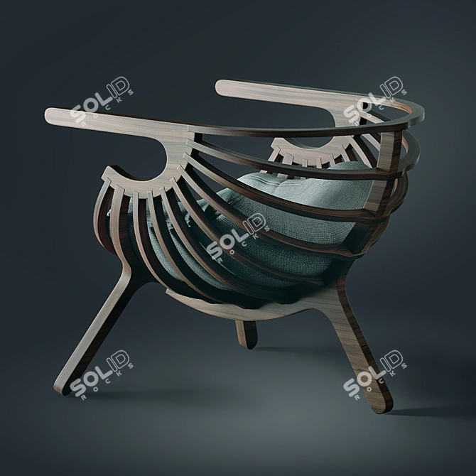 Stylish Branca Chair 3D model image 2