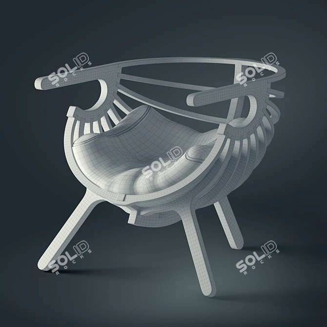 Stylish Branca Chair 3D model image 3