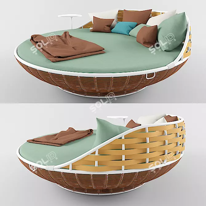 Soothing Seas Bed: Tranquil Dreams 3D model image 1