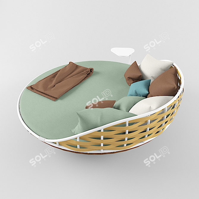 Soothing Seas Bed: Tranquil Dreams 3D model image 2