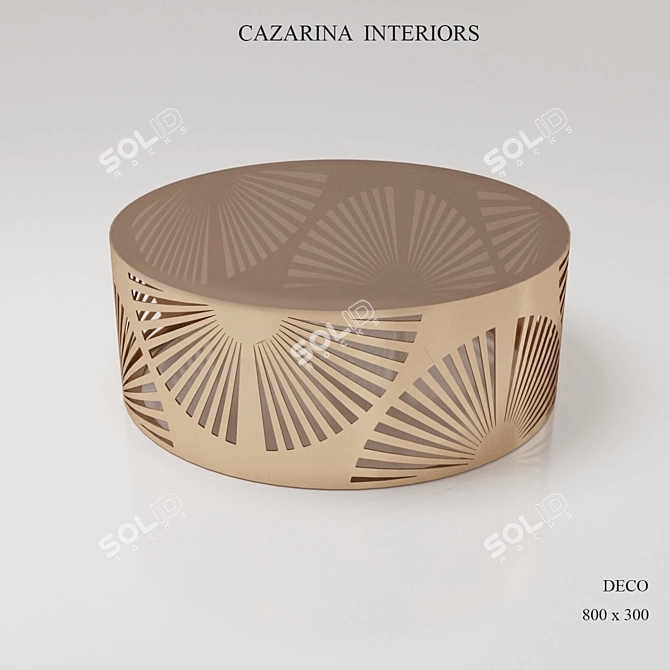 Elegant Metal Coffee Table 3D model image 1