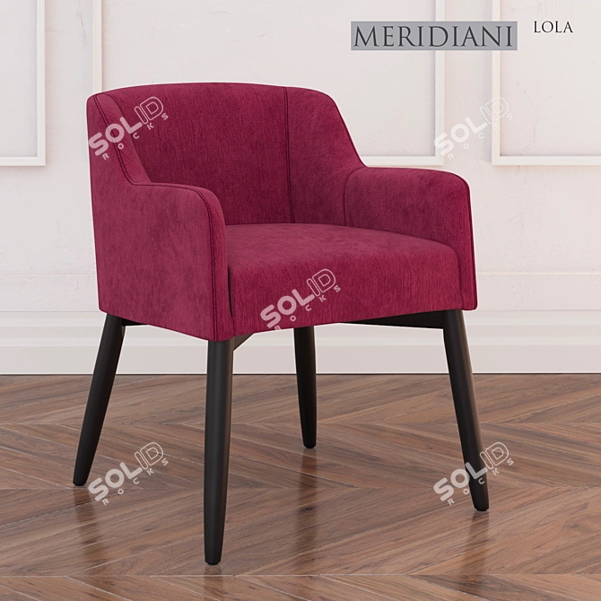 Elegant Meridiani Lola Chair 3D model image 1