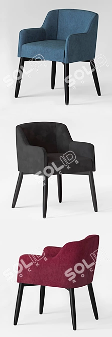 Elegant Meridiani Lola Chair 3D model image 2
