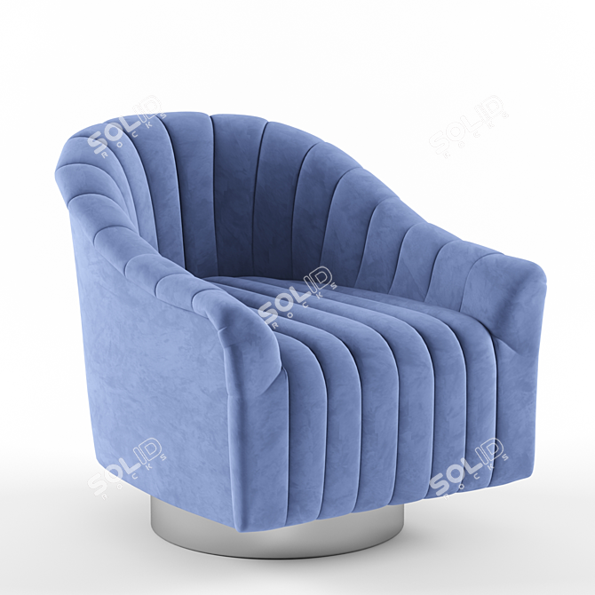 Glamorous Art Nouveau Lounge Chair 3D model image 1
