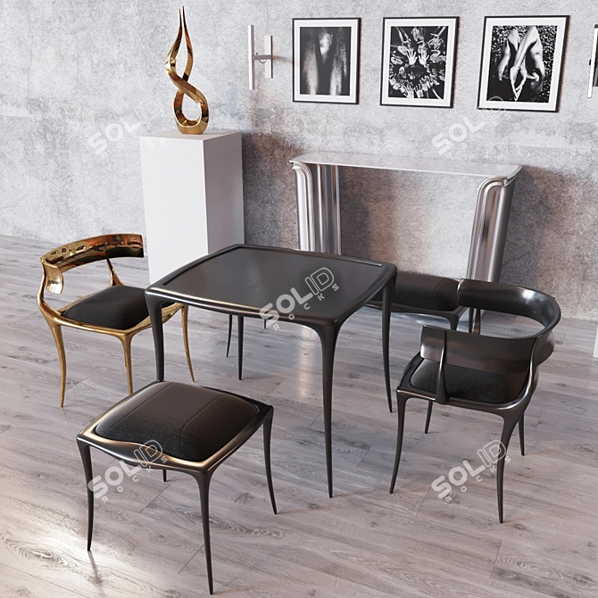 Ralph Pucci Furniture Set: Sculptures, Lighting, and Seating 3D model image 2