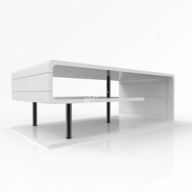 Sleek Contemporary Coffee Table 3D model image 1