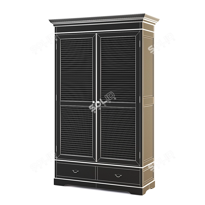 Elegant Eichholtz Lausanne Cabinet: Stylish Storage Solution 3D model image 2