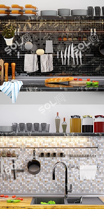 Kitchen Essentials Set 3D model image 2