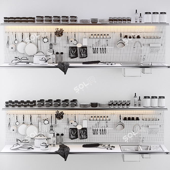 Kitchen Essentials Set 3D model image 3