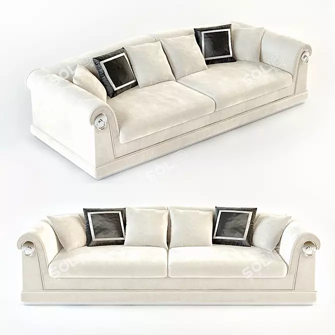 Spanish Elegance: Epoca Maxima Sofa 3D model image 1