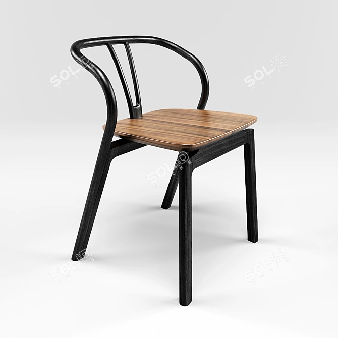 Ercol Flow Chair: Stylish and Ergonomic 3D model image 1