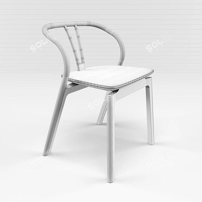 Ercol Flow Chair: Stylish and Ergonomic 3D model image 2