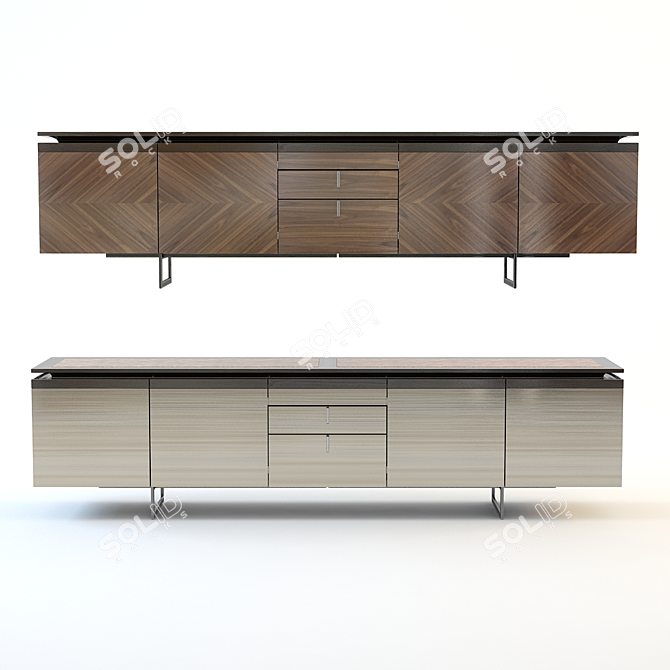 Elegant Walnut Sideboard: Bellavista's Philippe 3D model image 1