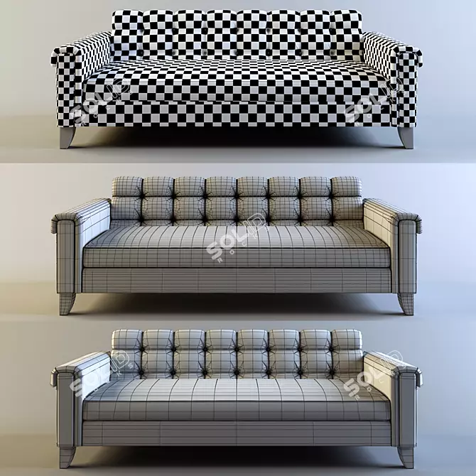 Bespoke Lowi: Ultra-Realistic 3D Sofa 3D model image 2