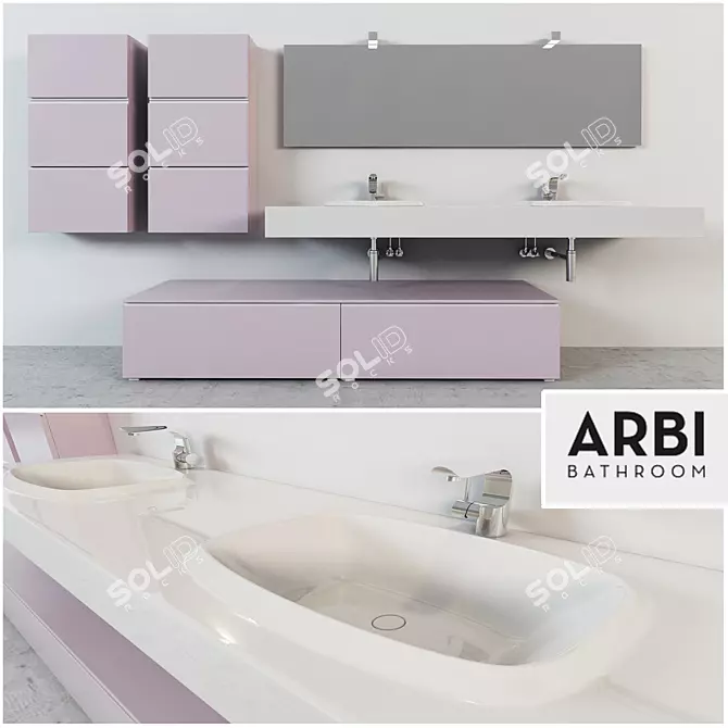 Elegant Bliss Bath Suite 3D model image 1