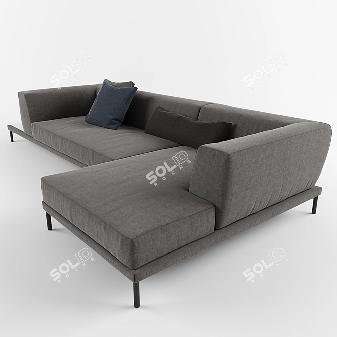 Luxury Contemporary Marc-U Sofa 3D model image 3