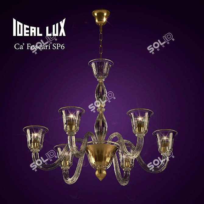 Elegant Ideal Lux Ca' Foscari SP6 3D model image 1