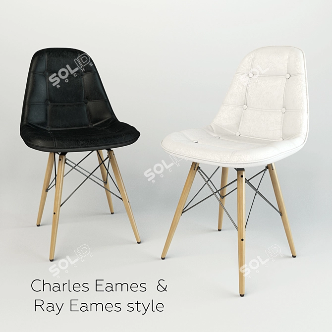 Eames DSW Soft Chair - Modern Comfort for Your Home 3D model image 1