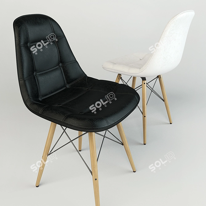 Eames DSW Soft Chair - Modern Comfort for Your Home 3D model image 2