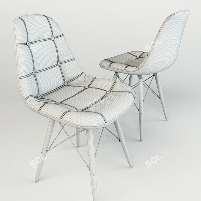Eames DSW Soft Chair - Modern Comfort for Your Home 3D model image 3