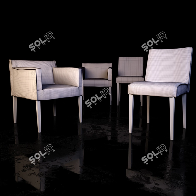 Natural Wood Chair: TOUCH, Costantini Pietro 3D model image 3