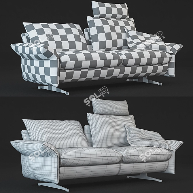 Elegant Lungo Sofa by Koinor 3D model image 3