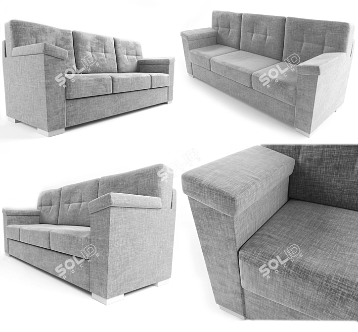 Modern Nesh Sofa: Handcrafted Elegance 3D model image 1