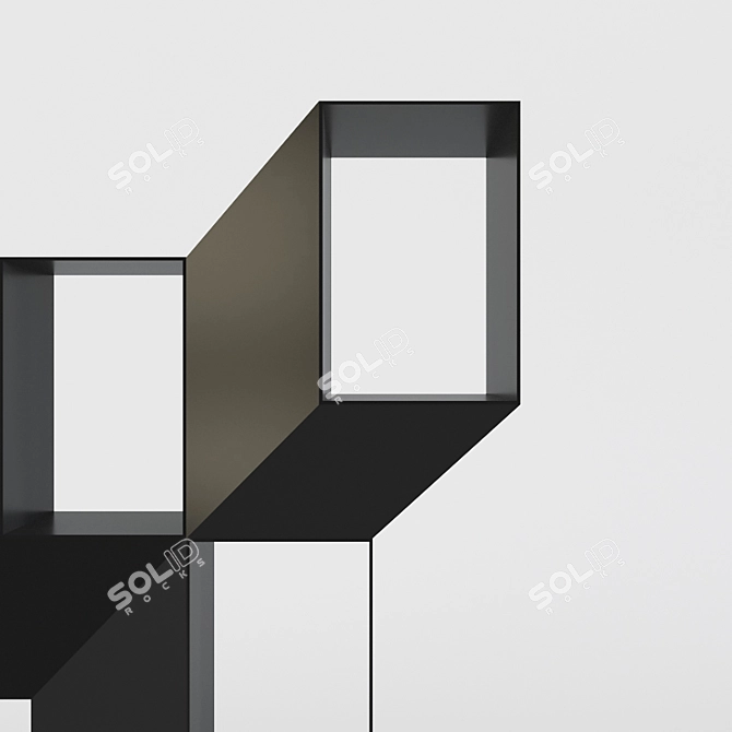 Modern Steel Console Table "Rocky" - 95x140x36 cm 3D model image 2