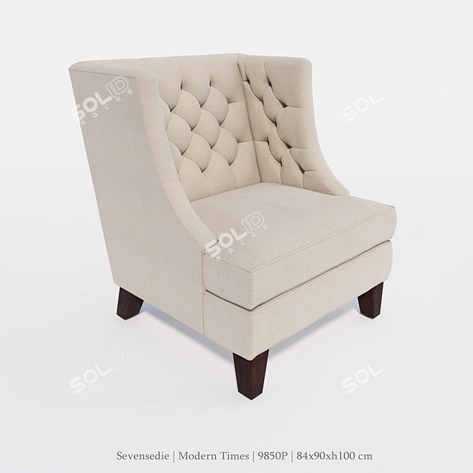 Luxurious Fortuna Armchair: Timeless Elegance 3D model image 2