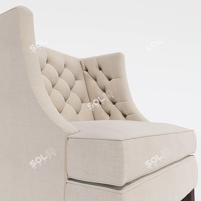 Luxurious Fortuna Armchair: Timeless Elegance 3D model image 3